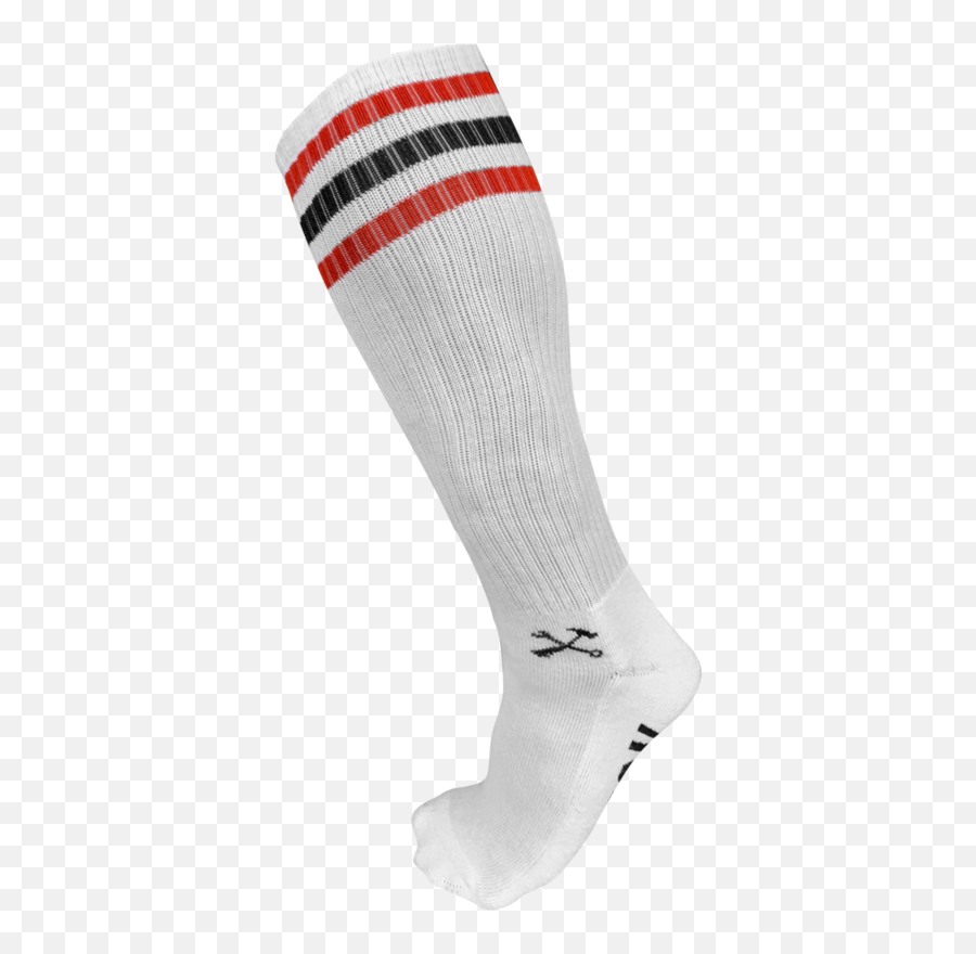 Tall White Classic Stripe Socks - 3 Stripe Redblack For Teen Png,Sock Png