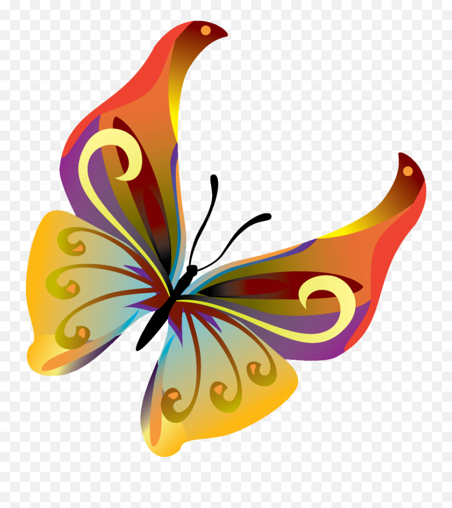 Butterflies Vector Png Transparent - Transparent Moving Butterfly Clipart,Butterflies Transparent