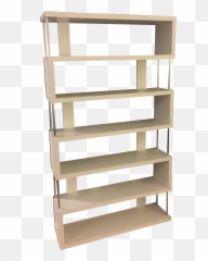 Modern Wood U0026 Chromed Steel Bookcase - Shelf Bookcase Png,Shelf Png