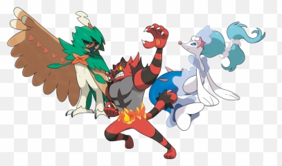 Hidden Ability Decidueye Incineroar En Primarina Nu - All Fully Evolved Alolan Starters Png,Decidueye Png