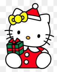 Kitty Clipart Christmas Transparent Free - Hello Balloon Png