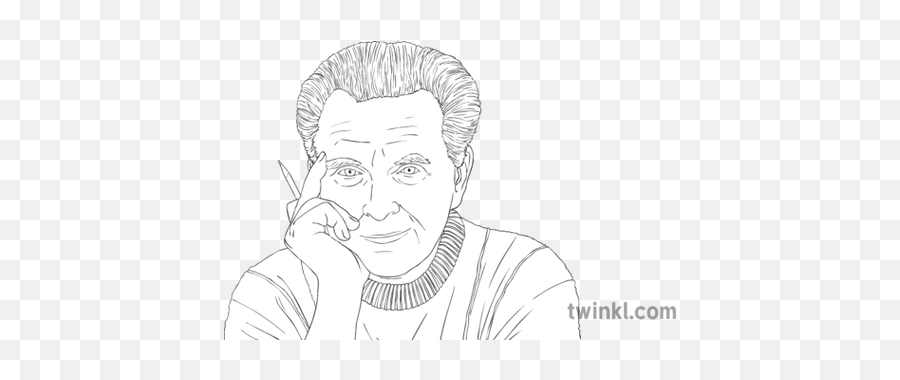Jack Kirby Comic Artist Person Portrait Ks2 Black And White - Sketch Png,Kirby Face Png