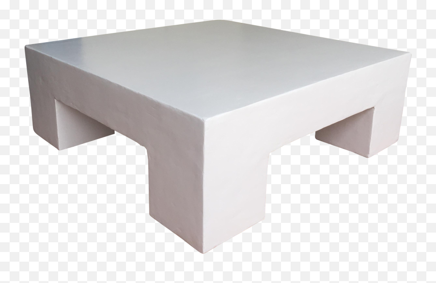 Mid - Plaster Coffee Table Png,White Table Png