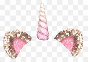 Freetoedit Unicorn Glitter Gold Pink Animalears - Heart Png,Gold Unicorn Png