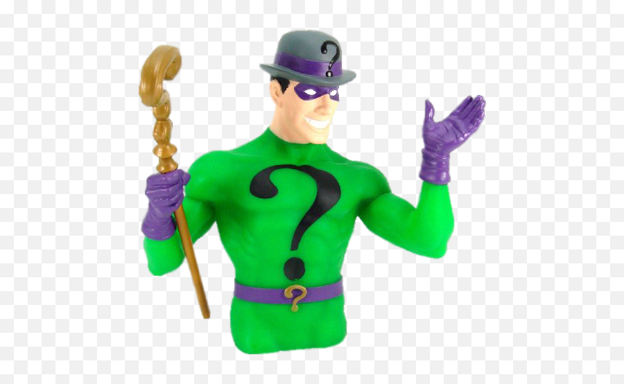 Batman - Riddler Bust Bank Retrospace Batman Riddler Bust Bank Png,Riddler Png