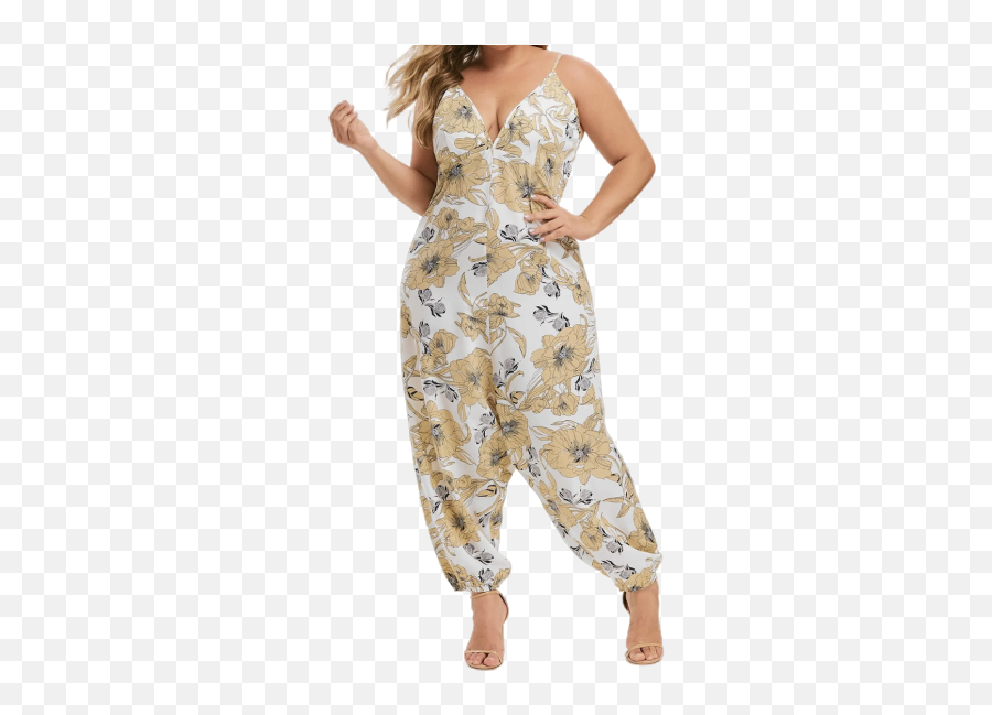Find A Plus Size Jumpsuit For Any Occasion Hello Taee - Sleeveless Png,Feel The Piece Icon Jumpsuit