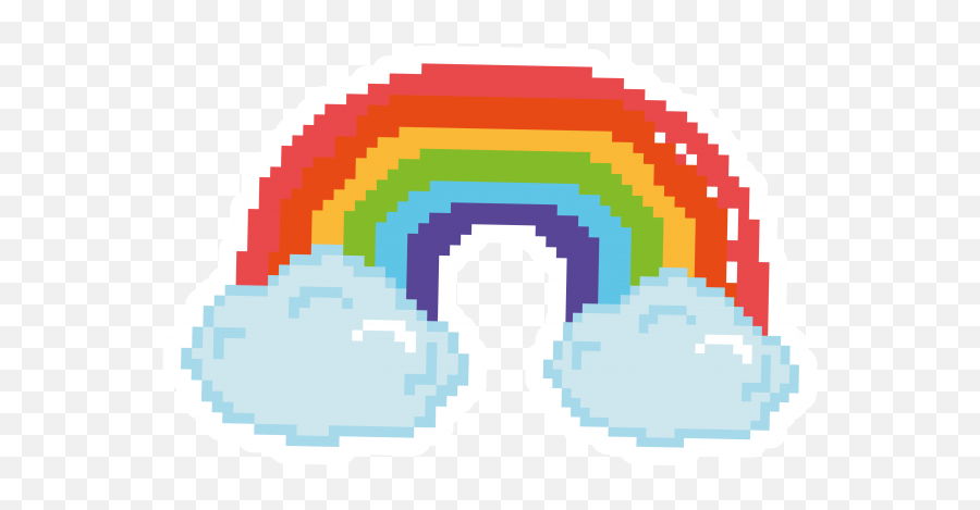 Download Hd Pixel Rainbow Icon - Canvas Print Transparent Rainbow Pixel Png,Rainbow Unicorn Icon