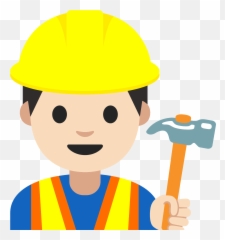 Construction Worker Emoji Clipart Free Download Transparent - Worker Head Clipart png