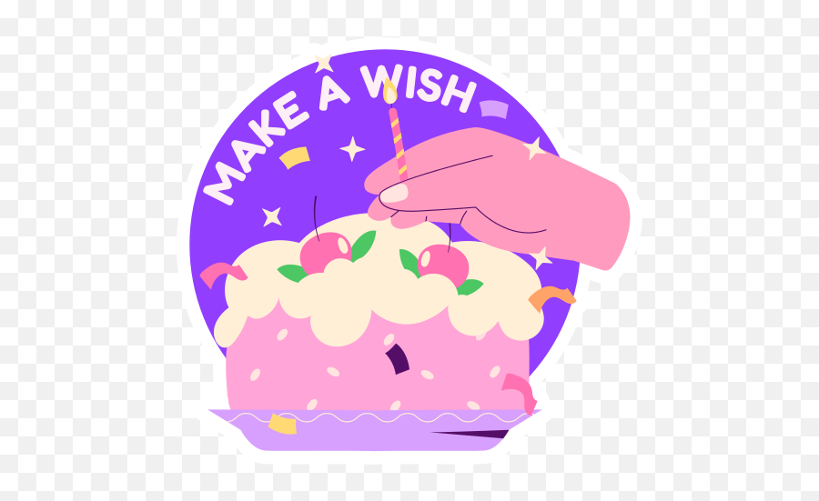 Make A Wish Stickers - Free Birthday And Party Stickers Tavern Logo Png,Create Animated Buddy Icon
