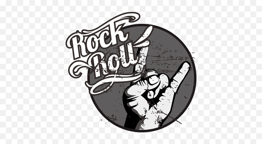 Rock Png Clipart Vintage - Rock And Roll Vector,Cartoon Rock Png