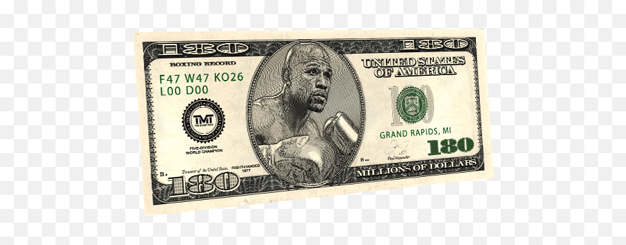 Mayweather Vs Pacquiao - 100 Dollar Bill Full Size Png 100 Us Dollars Vector,100 Dollar Bill Png