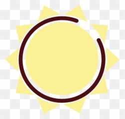 Sun Hot Half Line Colour Style Icon - Icons by Canva Circle png