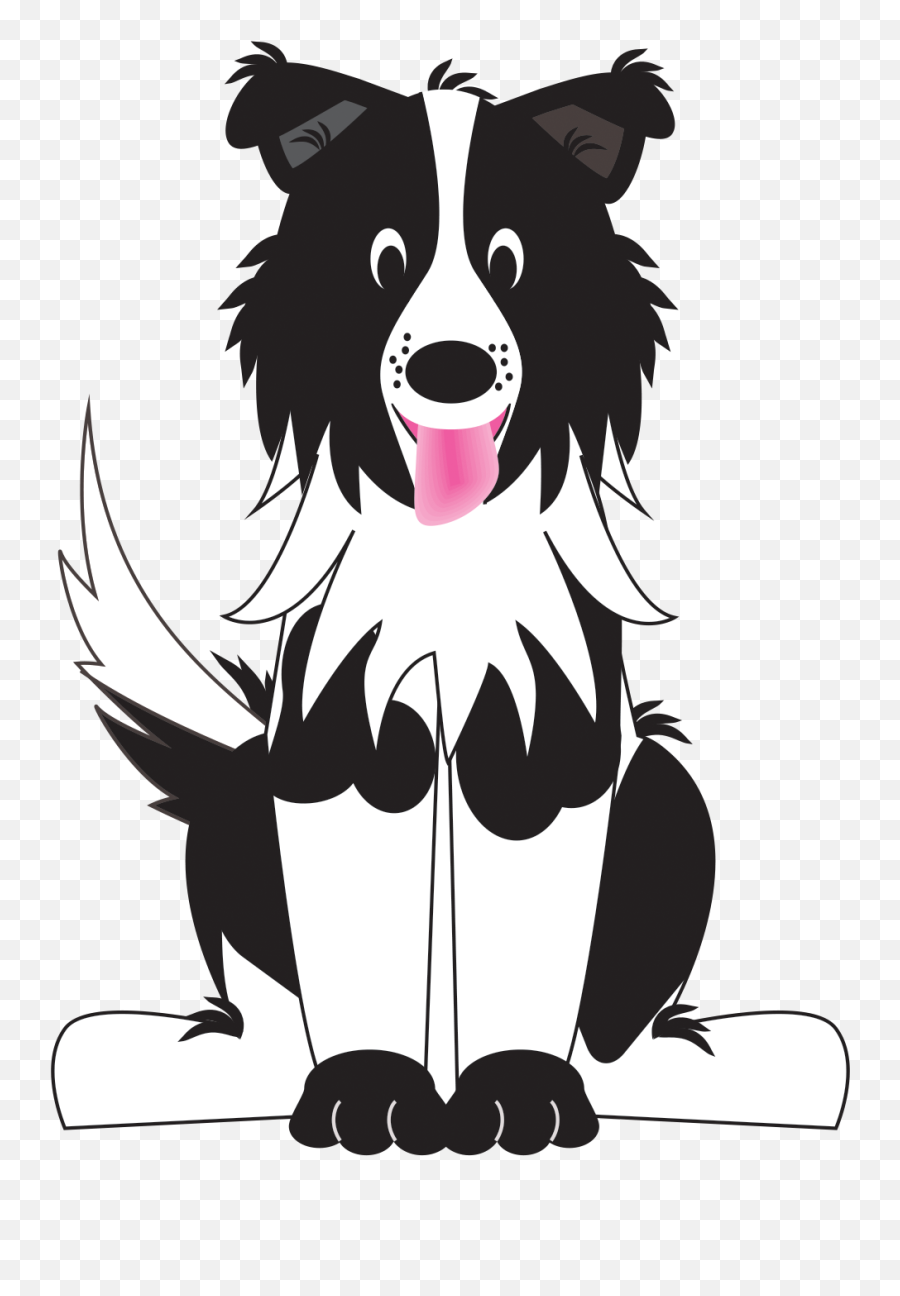 Bordercollie - Black And White Dog Clipart Png,Border Collie Png