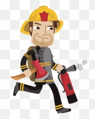 Transparent Png Svg Vector File - Firefighter Cartoon Png,Firefighter Png