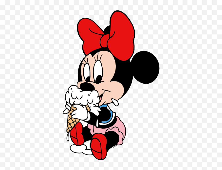 Red Baby Minnie Mouse Clipart - Baby Minnie Mouse Red Png,Baby Minnie Mouse Png