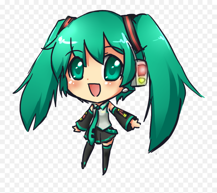 Chibi Anime Character Png - Clip Art Library Hatsune Miku,Anime Character Png