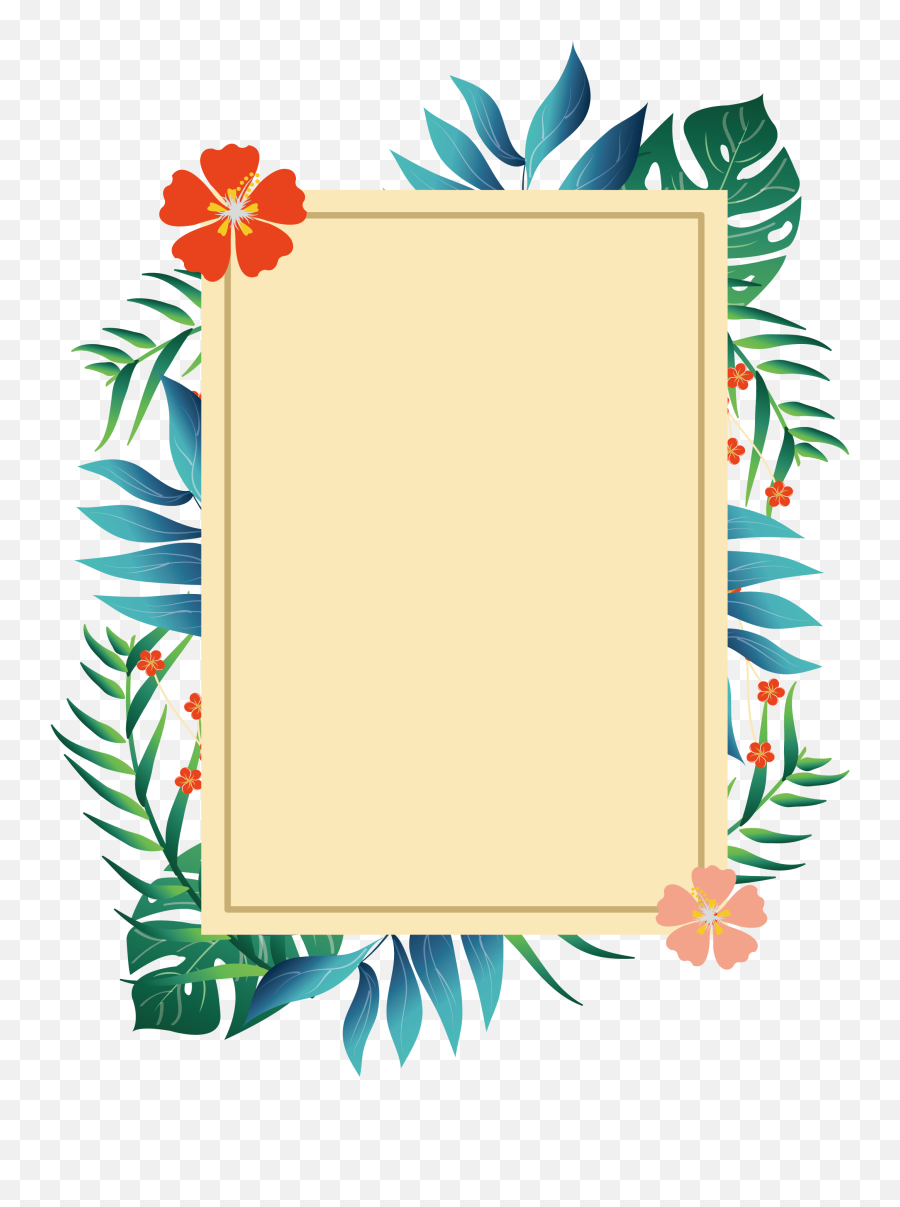 Download Picture Plant Romantic Summer Poster Frame Borders - Summer Frame Png,Rainbow Border Png