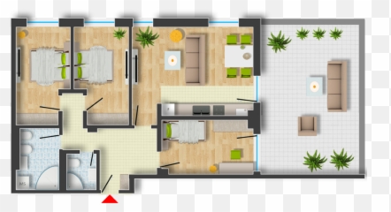 Floor Plan Rendering In Photoshop After - Rendered Floor Rendered Floor Plan Photoshop Png,Floor Png