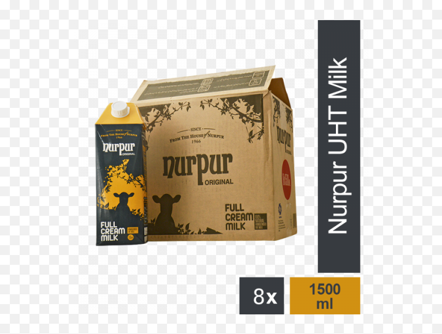Nurpur Full Cream Milk Carton 1500ml X 8 U2013 Red Carpet - Nurpur Milk Litre Price Png,Milk Carton Png
