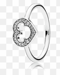 Download Disney Mickey Silhouette Ring - Mouse Anello Pandora Minnie png