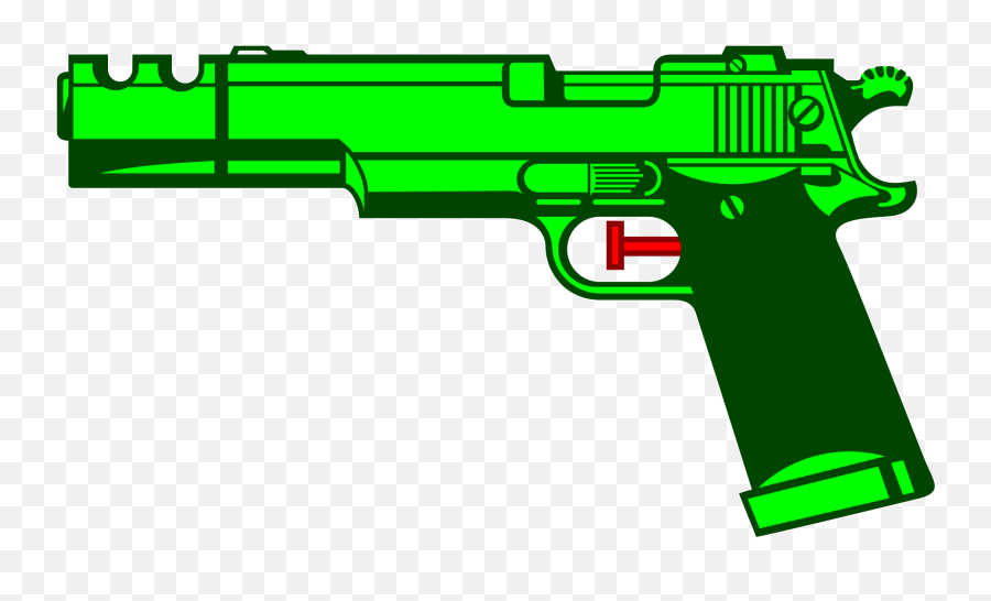 Water Pistol Cartoon Png Clipart - Gun Black And White Clipart,Squirt Gun Png