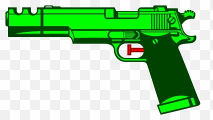Water Pistol Cartoon Png Clipart - Gun Black And White