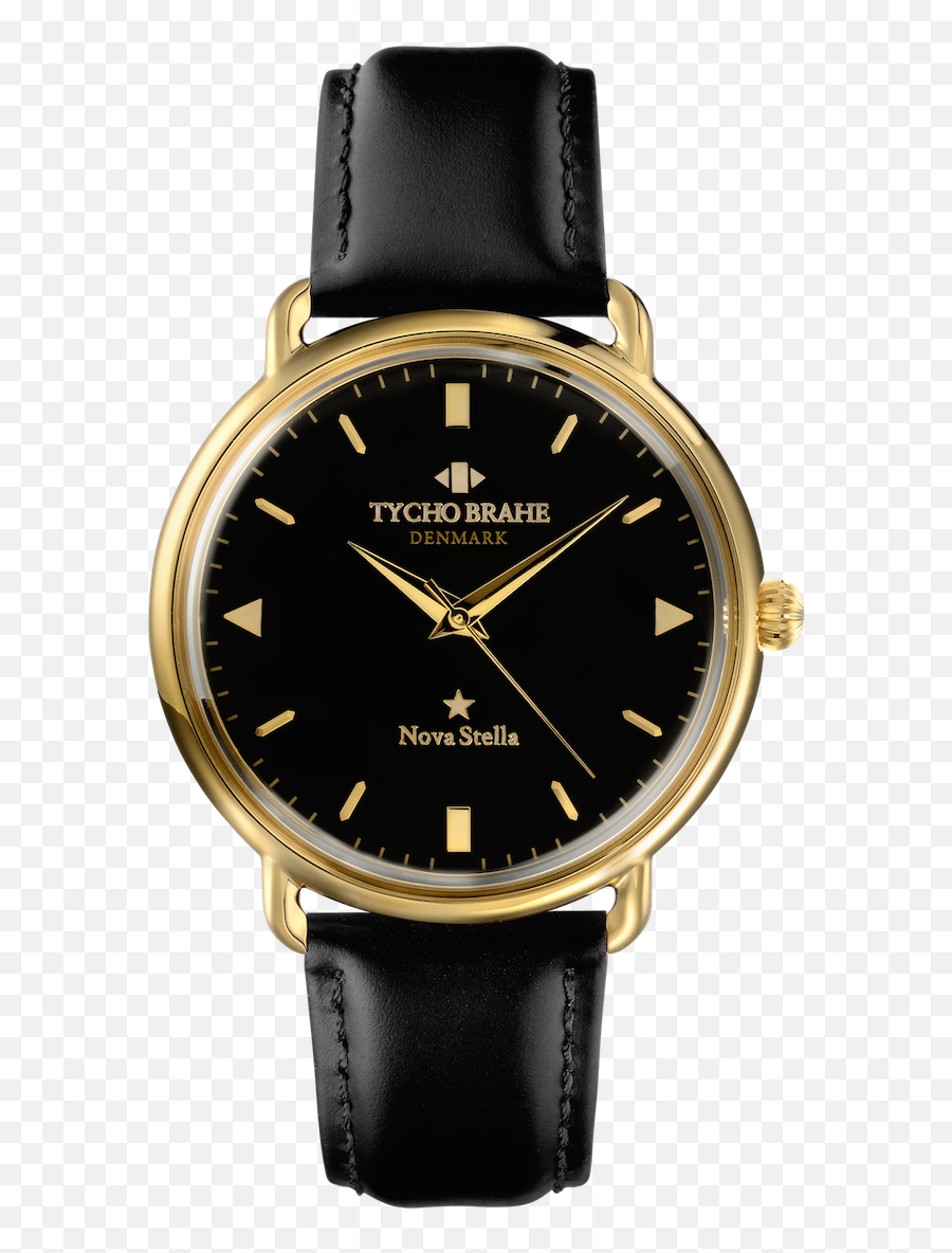 Black Gold Leather - Black And Gold Watch Png,Gold Watch Png