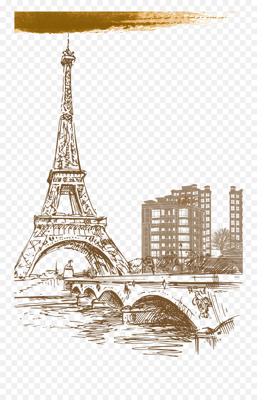 Torre De Paris Png - Eiffel Tower Icon Hand Painted Material Drawing Background Eiffel Tower,Eiffel Tower Transparent
