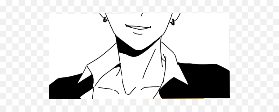 Kawaii Cute Black Manga Anime Boy Goth Png Tumblr Filte - Anime Boy Smile Black And White,Cute Anime Png