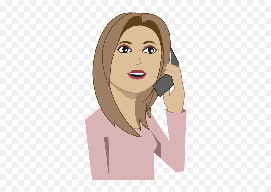 Girl - Clip Art Library Woman Phone Call Clipart Png,Telemarketer Icon