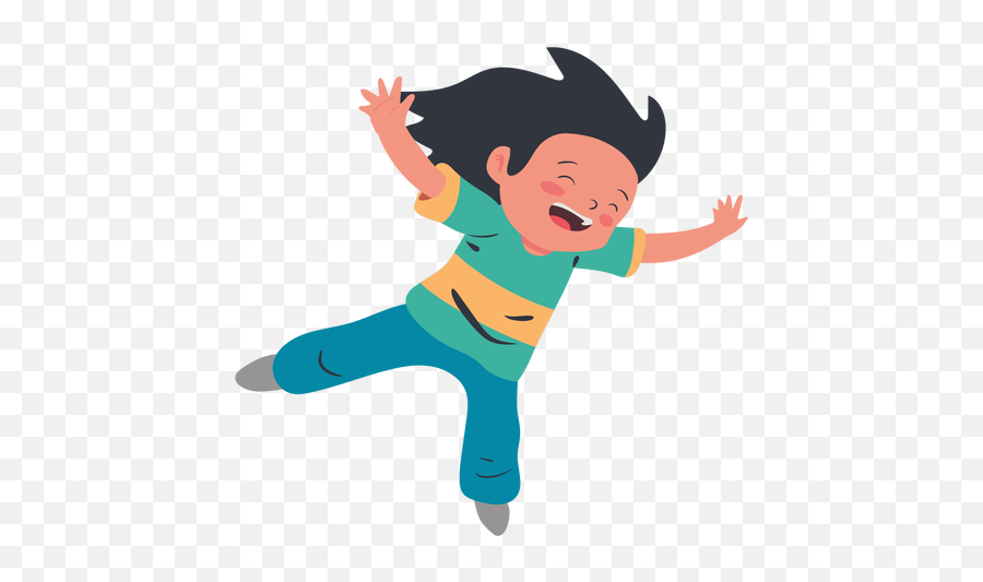 Happy Girl Jumping Character - Transparent Png U0026 Svg Dibjo Niña Brincando Png,Jumping Person Icon