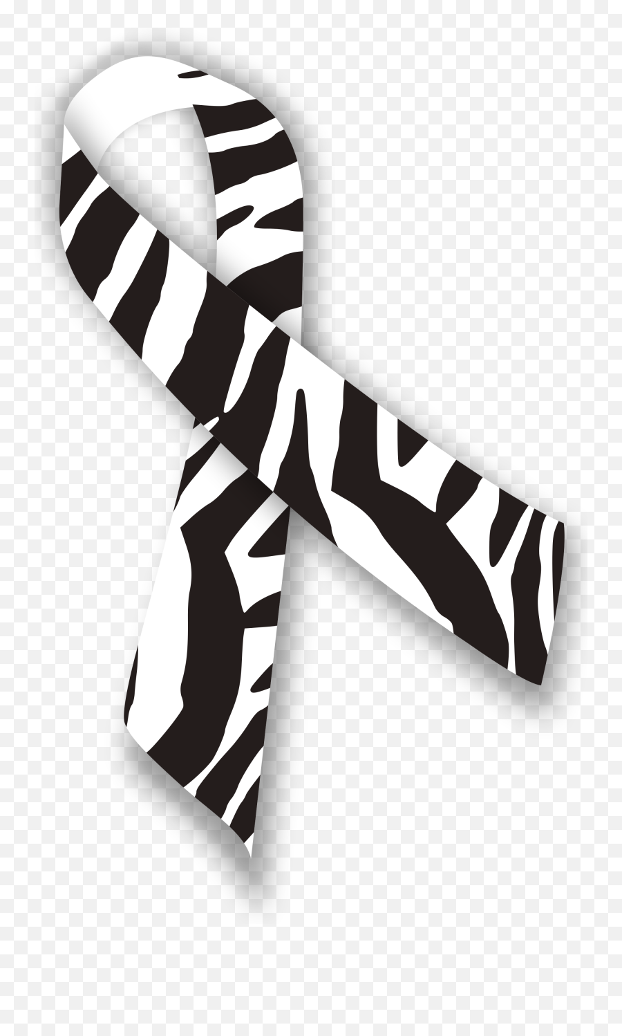 Zebra Ribbon - Carcinoid Cancer Awareness Ribbon Png,Zebra Logo Png