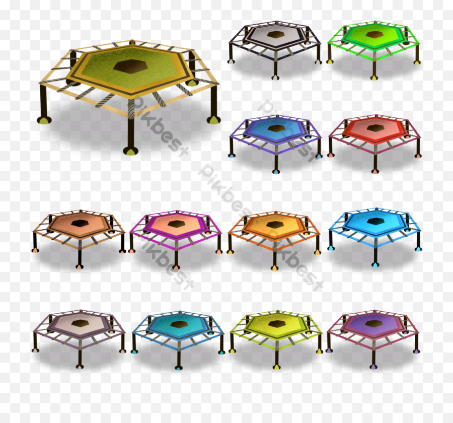 Vector Cartoon Trampoline Icon Set Png Images Psd Free - Outdoor Furniture,Vector Icon Set