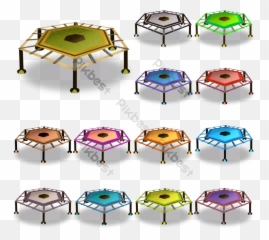 Vector Cartoon Trampoline Icon Set Png Images Psd Free - Outdoor Furniture