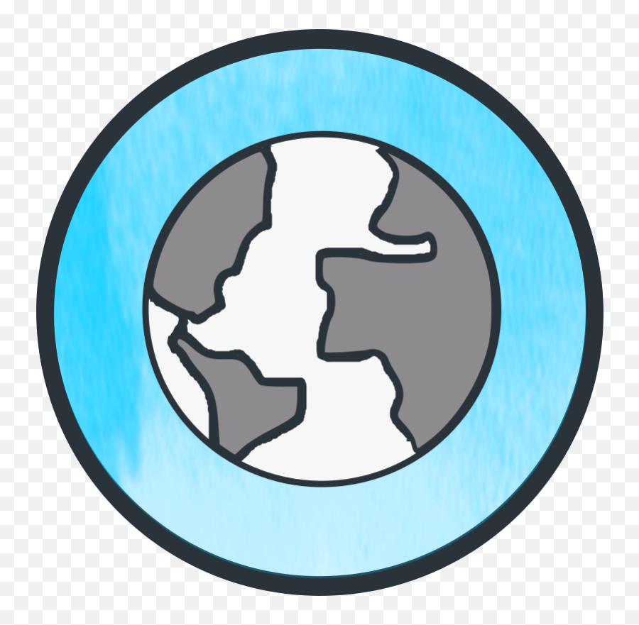 Eine Weltkugel Umrahmt Von Blauen Wasserfarben Clipart - Language Png,Weltkugel Icon