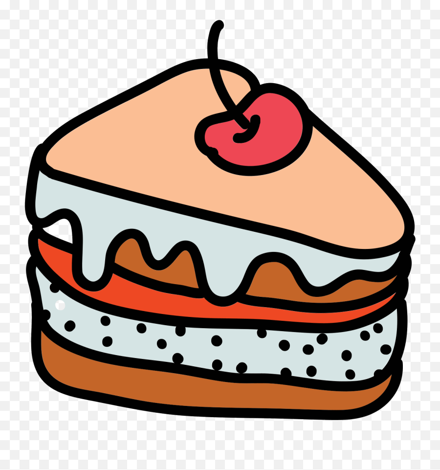 Download Hd Cake Icon - Cake Doodle Png Transparent Png Cake Icon Png Free,Cake Slice Icon