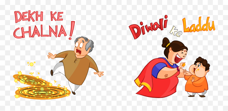 Diwali Sticker Pack - Cartoon Drawing For Diwali Png,Diwali Icon