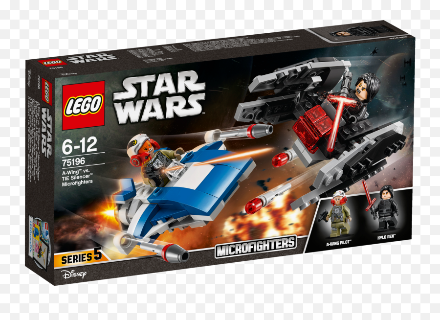 Starkiller Png - Lego Awing Vs Tie Silencer Lego Star Lego Star Wars Microfighters Series 5,The Last Jedi Png