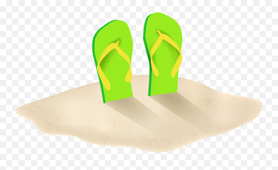 Flip Flops In The Sand Png Free - Flip Flops In Sand Clipart,Flip Flops Png