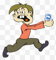 I See A Lot Of People Running - Cartoon Away Scared png