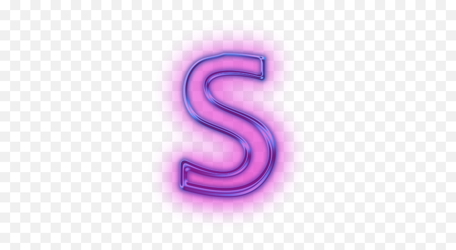 S Neon Mor Harf - Neon Letter S Png,S Png