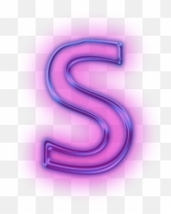 S Neon Mor Harf - Neon Letter S Png,S Png