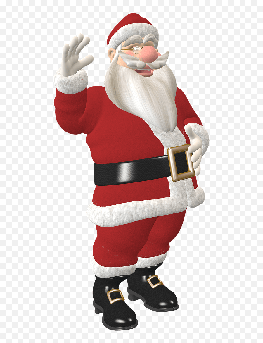 Santa Claus Waving Transparent Png - Papa Noel En Png,Santa Claus Transparent Background