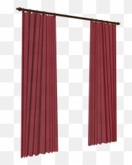 Download Hd Red Curtains - Window Covering png