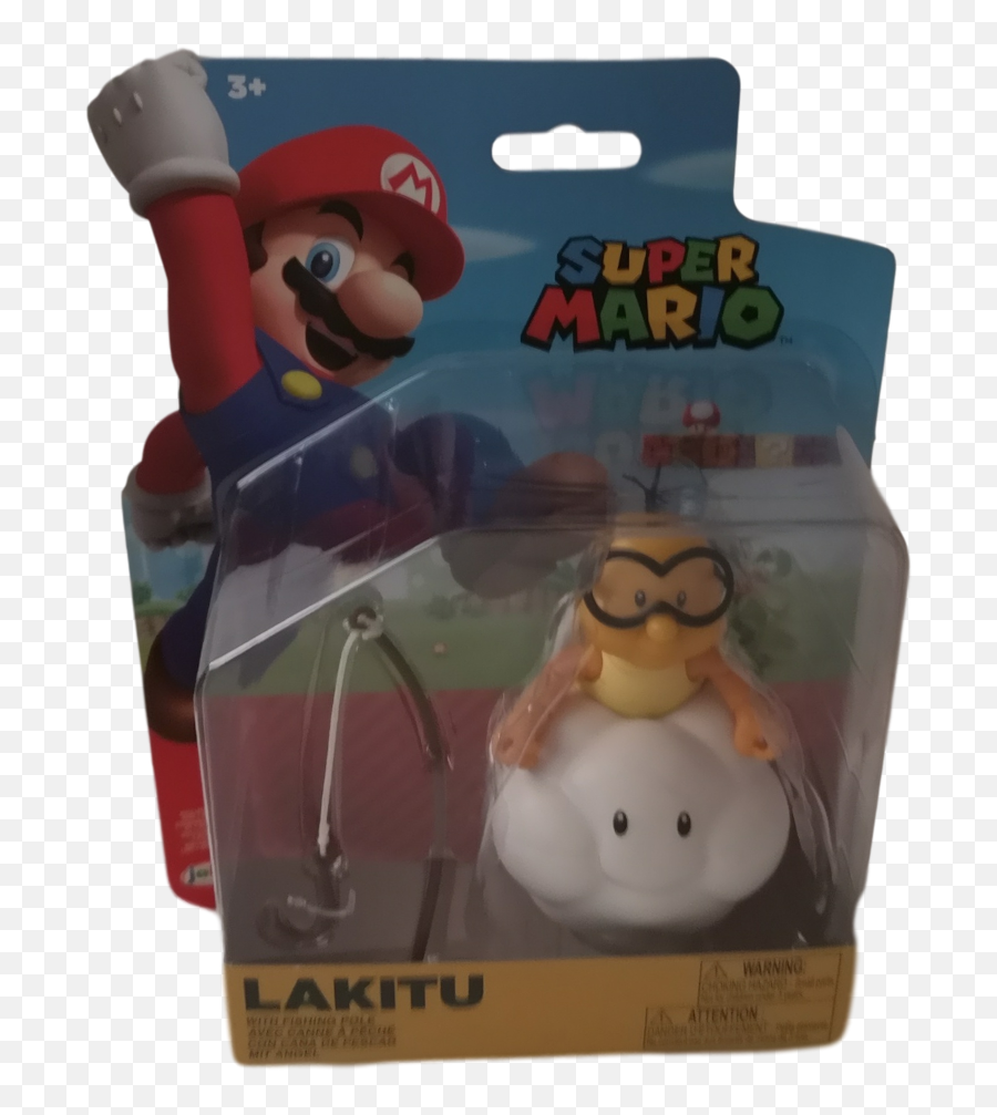 Super Mario Lakitu With Fishing Pole 4 Figure - Mario Boo Figure Png,Lakitu Png