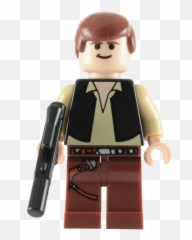 Download Lego Death Star Han Solo Minifigure With Blaster - Lego Star Wars Han Solo Transparent Png,Han Solo Png