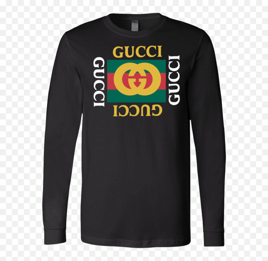 Tt0084 Gucci Logo Long Sleeve T - Shirt Gucci T Shirt Boy Png,Gucci Logo