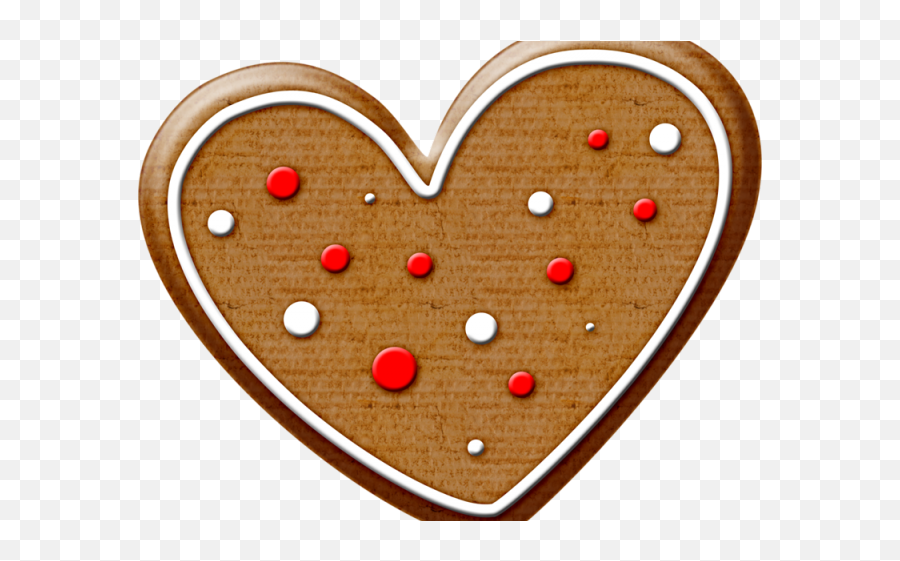 Heart Clipart Cookie - Clip Art Gingerbread Heart Png Heart Shape Cookie Clipart,Gingerbread Png