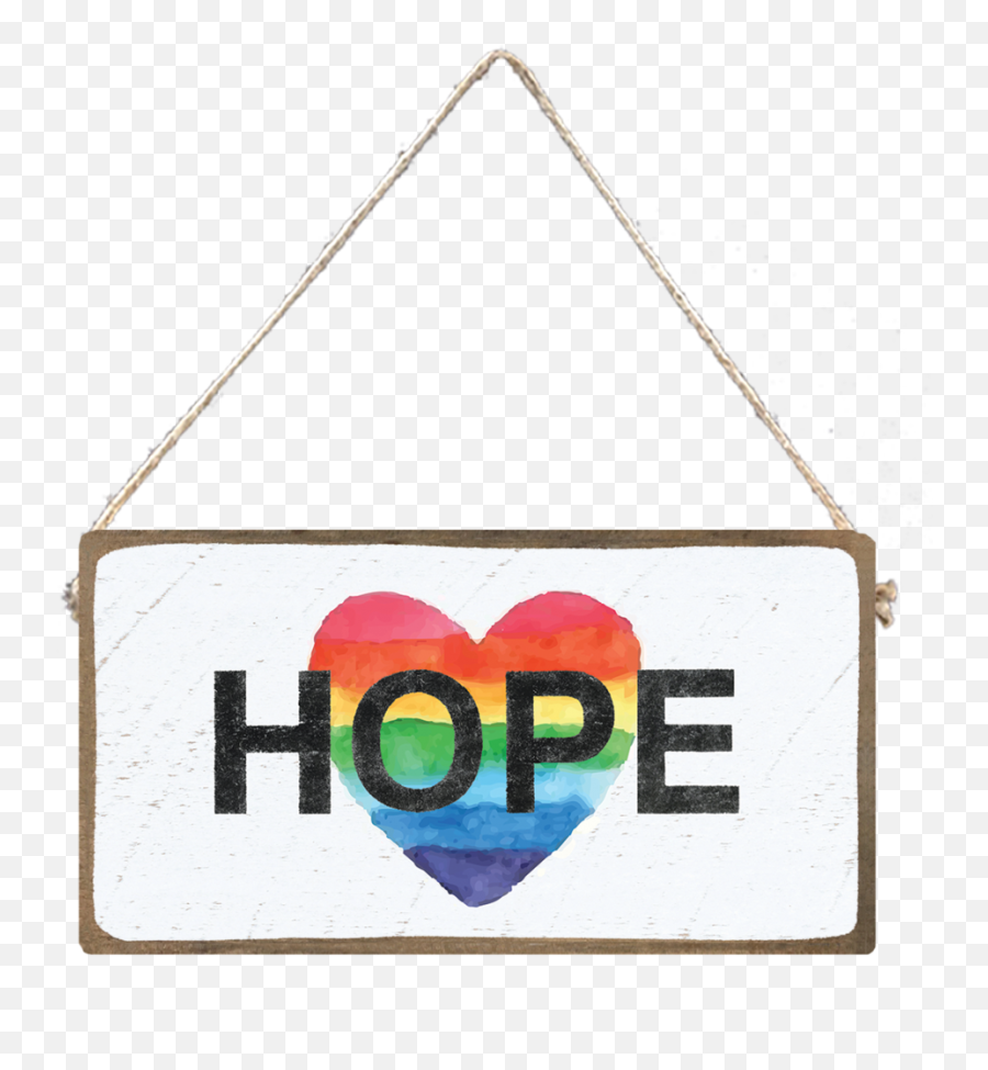 Rainbow Hope Heart Mini Plank - Horizontal Png,Rainbow Heart Png