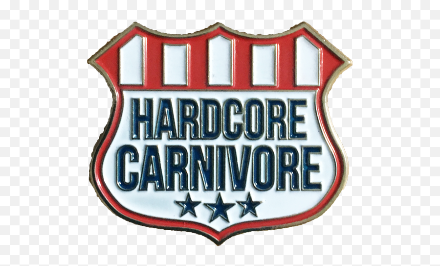 Hardcore Carnivore Shield Logo Enamel Pin - Emblem Png,Sheild Logo